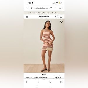 Reformation Size small, crochet open knit summer dress